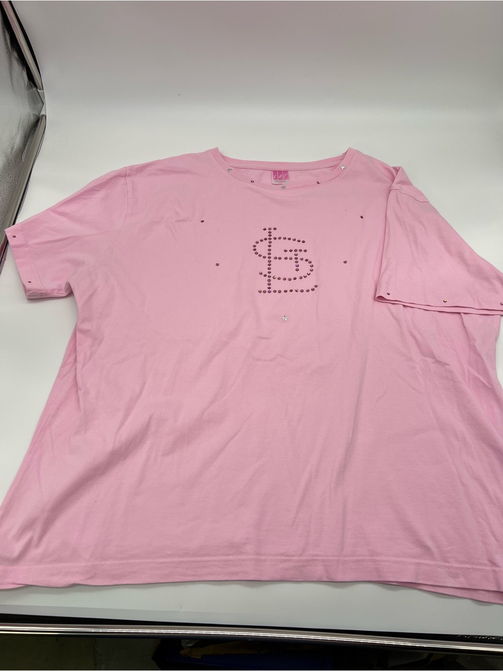 Studded St. Louis Cardinals Logo Pink Short Sleeve Tee - Women